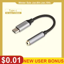 Tipo c para aux 3.5mm no cabo adaptador de fone de ouvido tipo c a 3.5mm jack fone de ouvido cabo usb para huawei companheiro 10 p20 xiaomi mi 7 8 9 se(China)