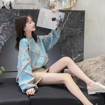 2019 autumn winter striped women sweater and pullovers lantern sleeved solid loose thicken warm lady pulls outwear coat tops
2019 autumn winter striped women sweater and pullovers lantern sleeved solid loose thicken warm lady pulls outwear coat tops