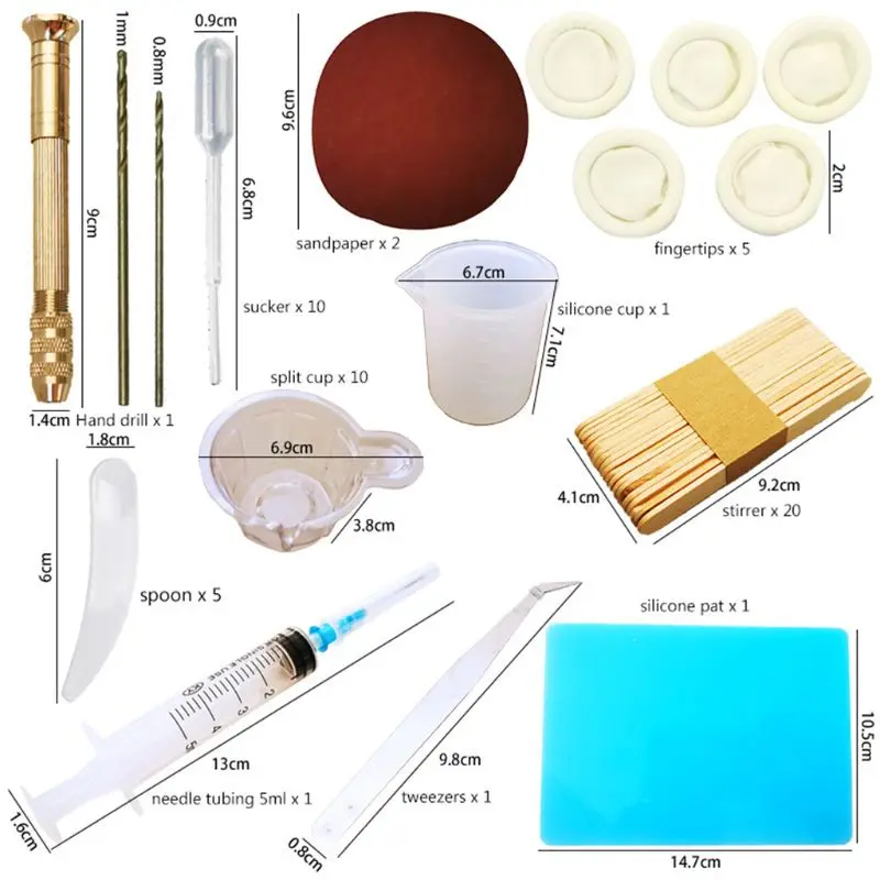DIY Epoxy Crafts Tools Set Measuring Cup Finger Cover Resin Ring Bracelet Jewelry Making Tool Kit
DIY Epoxy Crafts Tools Set Measuring Cup Finger Cover Resin Ring Bracelet Jewelry Making Tool Kit