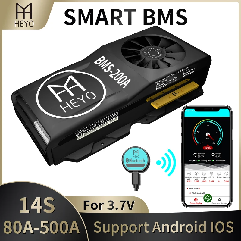 Литий ионный 14S Smart bms 48 в 3 7 а Защитная литиевая батарея Номинальная плата 485 60 А с