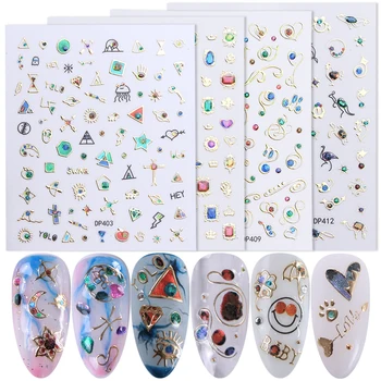 3D Nail Stickers Geometric Gold Line Sliders For Nail Art Decorations Jewelry Decal Design Shiny Manicure Stickers LADP401-412-1
3D Nail Stickers Geometric Gold Line Sliders For Nail Art Decorations Jewelry Decal Design Shiny Manicure Stickers LADP401-412-1
