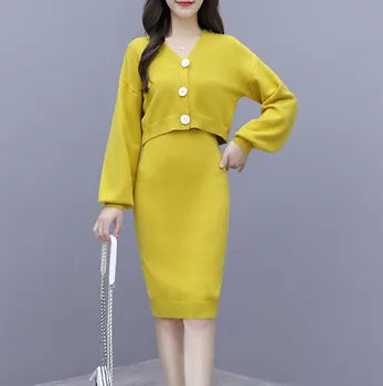 2020 autumn winter Ladies Single Breasted Buttons Cardigan Sweater+Pleated Skirt Suit 2 Piece Set
2020 autumn winter Ladies Single Breasted Buttons Cardigan Sweater+Pleated Skirt Suit 2 Piece Set