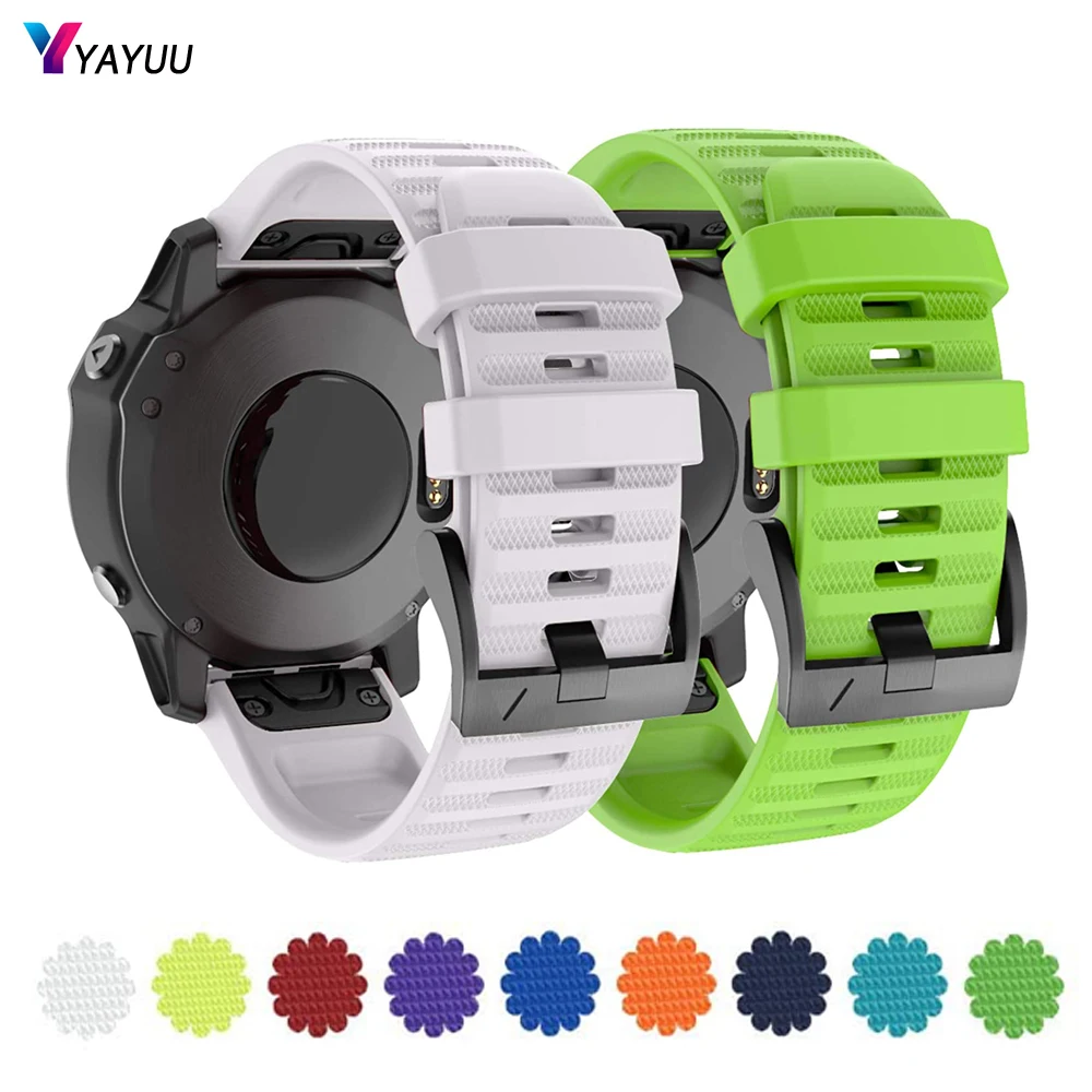 YAYUU 22mm Quick-Fit Watch Band For Garmin Fenix 6/6 Pro/Fenix 5/5 Plus/Forerunner 935/Quatix 5 Silicone Sport Watch Strap
YAYUU 22mm Quick-Fit Watch Band For Garmin Fenix 6/6 Pro/Fenix 5/5 Plus/Forerunner 935/Quatix 5 Silicone Sport Watch Strap