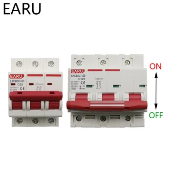DC 1000V 3P Solar Mini Circuit Breaker Overload Protection Switch 6A 16A 20A 25A 32A 50A 63A 80A 100A 125A Photovoltaic PV MCB
DC 1000V 3P Solar Mini Circuit Breaker Overload Protection Switch 6A 16A 20A 25A 32A 50A 63A 80A 100A 125A Photovoltaic PV MCB