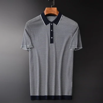 Mens Luxury Summer Lyocell Stripe Short Sleeve Men Plus Size 3XL 4XL Natural Shell Bottons T-shirts Man
Mens Luxury Summer Lyocell Stripe Short Sleeve Men Plus Size 3XL 4XL Natural Shell Bottons T-shirts Man