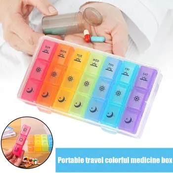 7-Day Portable a Week Pill Organizer Rainbow Color Travel Medicine Planner Box for Pills Home Travel Best Price
7-Day Portable a Week Pill Organizer Rainbow Color Travel Medicine Planner Box for Pills Home Travel Best Price