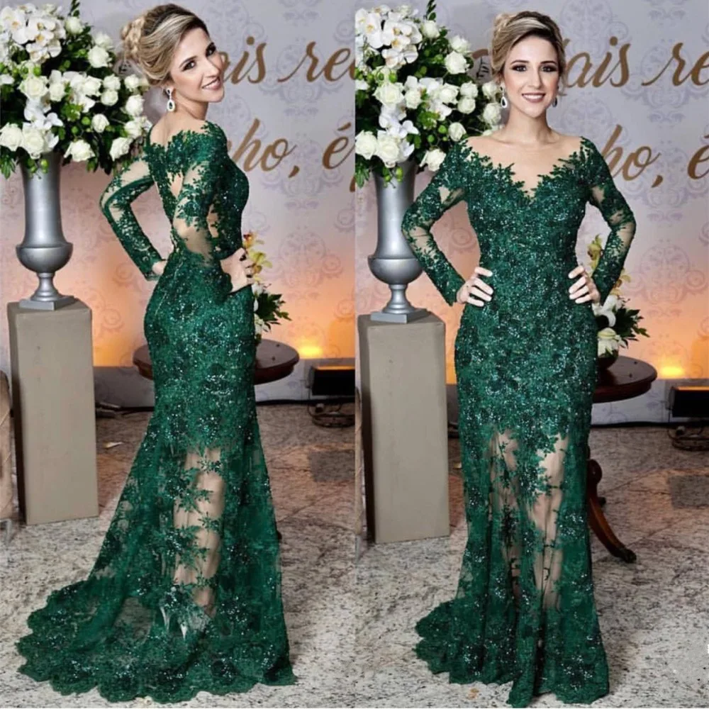 Emerald Green Mermaid Lace Evening Dresses Appliques Mermaid Evening Event Gown Vestidos de soiree Prom Dress Lady Custom Made
Emerald Green Mermaid Lace Evening Dresses Appliques Mermaid Evening Event Gown Vestidos de soiree Prom Dress Lady Custom Made