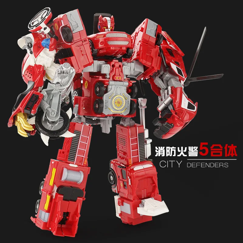Hot Selling Alloy Firefighting Transformation Toy Five in One Single Model-Fit Children Transformation Police Car Helicopter Lad
Hot Selling Alloy Firefighting Transformation Toy Five in One Single Model-Fit Children Transformation Police Car Helicopter Lad