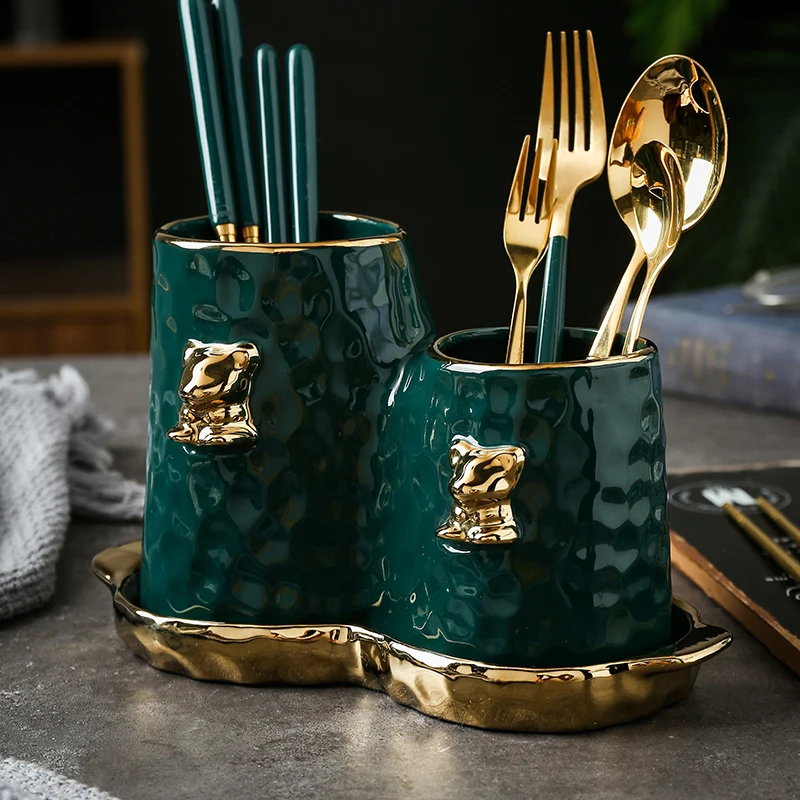 Nordic Ceramic Emerald Chopsticks Tube Kitchen Knife Fork Spoon Storage Jar Simple Home Luxury Phnom Penh Chopsticks Cage Drain
Nordic Ceramic Emerald Chopsticks Tube Kitchen Knife Fork Spoon Storage Jar Simple Home Luxury Phnom Penh Chopsticks Cage Drain
