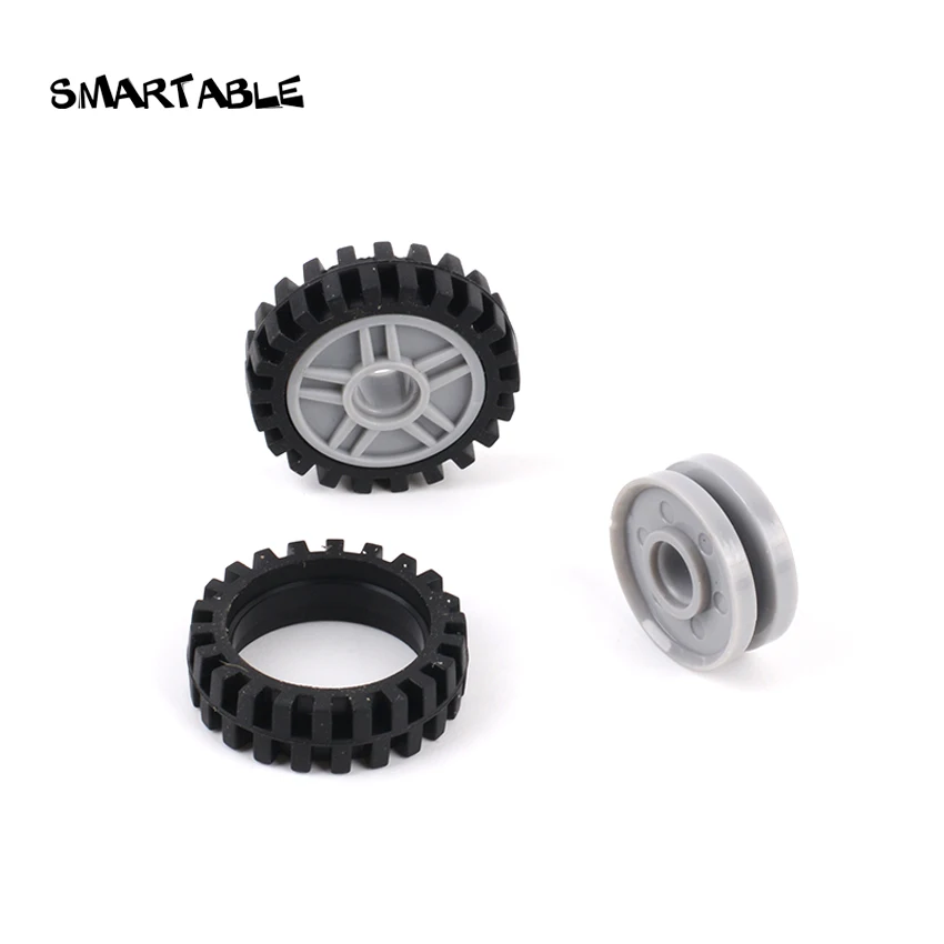 Smartable Tire 24x7 mm Wheel With 18x7 mm Rim Hub MOC Parts Building Block Toys Compatible Major Brands 56902+3483 15pcs/Set
Smartable Tire 24x7 mm Wheel With 18x7 mm Rim Hub MOC Parts Building Block Toys Compatible Major Brands 56902+3483 15pcs/Set