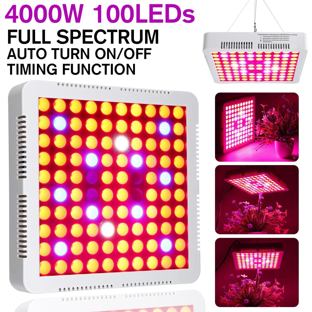 4000W 100LED /1000W 75LED Full Spectrum LED Grow Light For Greenhouse Indoor Plant and Flower High Yield Plant Growth Lamp 
4000W 100LED /1000W 75LED Full Spectrum LED Grow Light For Greenhouse Indoor Plant and Flower High Yield Plant Growth Lamp