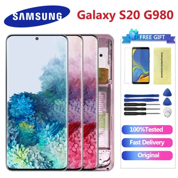 For Samsung Galaxy S20 Lcd G980,G980F,G980F/DS with Frame Display Touch Screen Digitizer For Samsung S20 Original LCD
For Samsung Galaxy S20 Lcd G980,G980F,G980F/DS with Frame Display Touch Screen Digitizer For Samsung S20 Original LCD