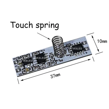 Dimmable 3.7~24V 10A Capacitive Touch Sensor Switch Coil Spring Switch LED Dimmer Control Switch for Smart Home LED Light Strip
Dimmable 3.7~24V 10A Capacitive Touch Sensor Switch Coil Spring Switch LED Dimmer Control Switch for Smart Home LED Light Strip