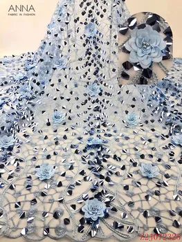 Anna sky blue african 3d flower lace french sequins fabric embroidered with beads 5 yards/piece nigerian net laces tulle fabrics
Anna sky blue african 3d flower lace french sequins fabric embroidered with beads 5 yards/piece nigerian net laces tulle fabrics