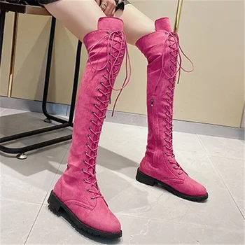 2020 New Fashion Sexy lace-up Thigh High Boots Women Casual Low Heel Over The Knee Boots Crosstied Shoes Woman sizes 34-43
2020 New Fashion Sexy lace-up Thigh High Boots Women Casual Low Heel Over The Knee Boots Crosstied Shoes Woman sizes 34-43