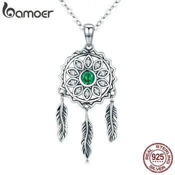 BAMOER New Trendy Real 925 Sterling Silver Dream Catcher Holder Pendant Necklaces Women Fashion Sterling Silver Jewelry SCN263
BAMOER New Trendy Real 925 Sterling Silver Dream Catcher Holder Pendant Necklaces Women Fashion Sterling Silver Jewelry SCN263