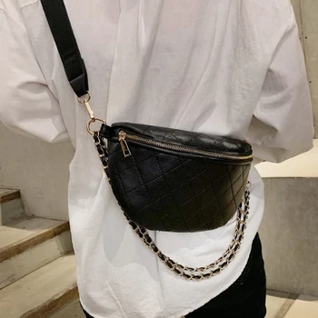 Korean version of the women's bag small 2020 new wild belt bag rhombus checked wide shoulder strap cross-body bag multi-function 
Korean version of the women's bag small 2020 new wild belt bag rhombus checked wide shoulder strap cross-body bag multi-function