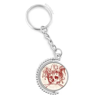 Joker Red Crown Skeleton Poker Card Pattern Rotatable Key Chain Ring Keyholder
Joker Red Crown Skeleton Poker Card Pattern Rotatable Key Chain Ring Keyholder