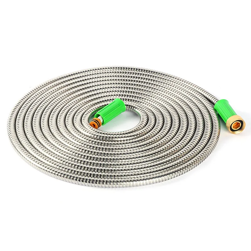 25FT New Style 201 Stainless Steel All Copper Fittings Three Times Garden Flexible Water Pipe High Pressure Car Washing Gun Whol
25FT New Style 201 Stainless Steel All Copper Fittings Three Times Garden Flexible Water Pipe High Pressure Car Washing Gun Whol