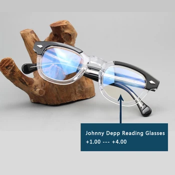 Johnny Depp Reading Glasses man Women Acetate Retro Presbyopic Diopter +1.0 +1.5 +2.0 +2.5 +3.0 +3.5 +4.0 Handmade 313-2
Johnny Depp Reading Glasses man Women Acetate Retro Presbyopic Diopter +1.0 +1.5 +2.0 +2.5 +3.0 +3.5 +4.0 Handmade 313-2