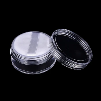 

1Set 12ml Powdery Cake Box Cosmetic Case Empty Loose Powder Compact With The Grid Sifter & Puff Jar Packing Container