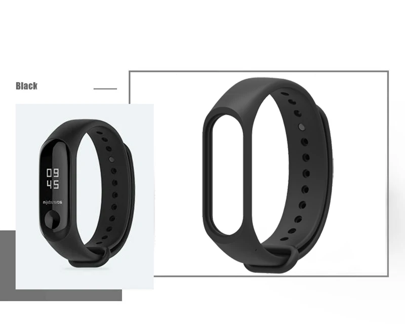 Qevila New Fashion Bracelet Mi Band 4 Accessory Multicolor Silicone Sport Waterproof Mi Band 3 4 Accessories Pulsera Correa Mi 3 4 Replacement Women Men Bracelet Mi Band 4 (1)