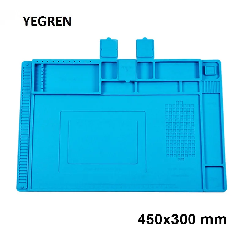High Temperature Resistance Insulation Mat 450x300 mm Repairing Silicone Mat Microscope Working Stage for PCB Repairing Welding
High Temperature Resistance Insulation Mat 450x300 mm Repairing Silicone Mat Microscope Working Stage for PCB Repairing Welding