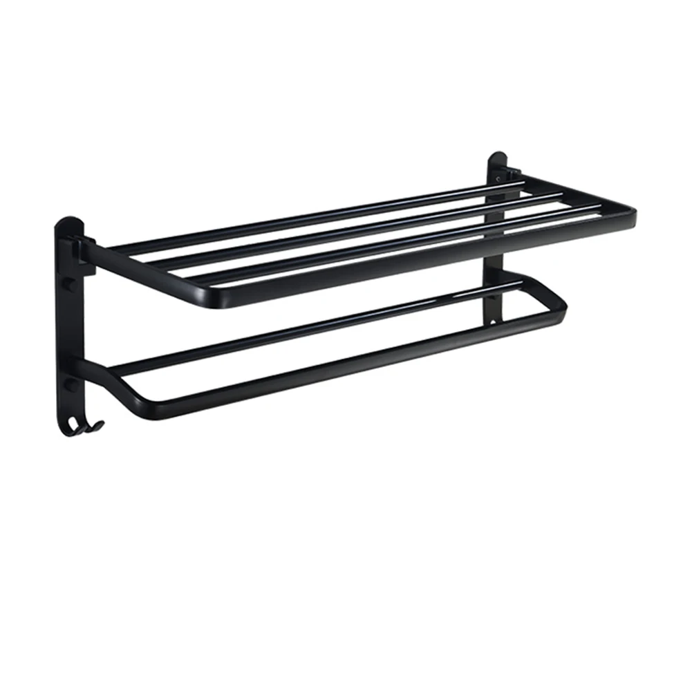 Bathroom Towel Rack Space Aluminum Doubler Layer Foldable Durable Towel Shelf _WK
Bathroom Towel Rack Space Aluminum Doubler Layer Foldable Durable Towel Shelf _WK