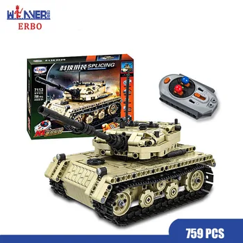 ERBO 759PCS Military Building Blocks Electric RC Tiger Tanks Technic Bricks Education Toy Remote Tank for Kids
ERBO 759PCS Military Building Blocks Electric RC Tiger Tanks Technic Bricks Education Toy Remote Tank for Kids