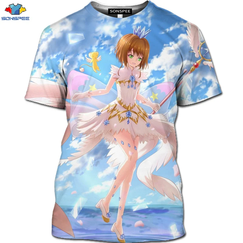 SONSPEE 3D New Round Neck Short Sleeve Anime Card Captor Sakura T-Shirt Summer Men's Shirt Cartoon Magic Shirt Beauty Poker Tops
SONSPEE 3D New Round Neck Short Sleeve Anime Card Captor Sakura T-Shirt Summer Men's Shirt Cartoon Magic Shirt Beauty Poker Tops