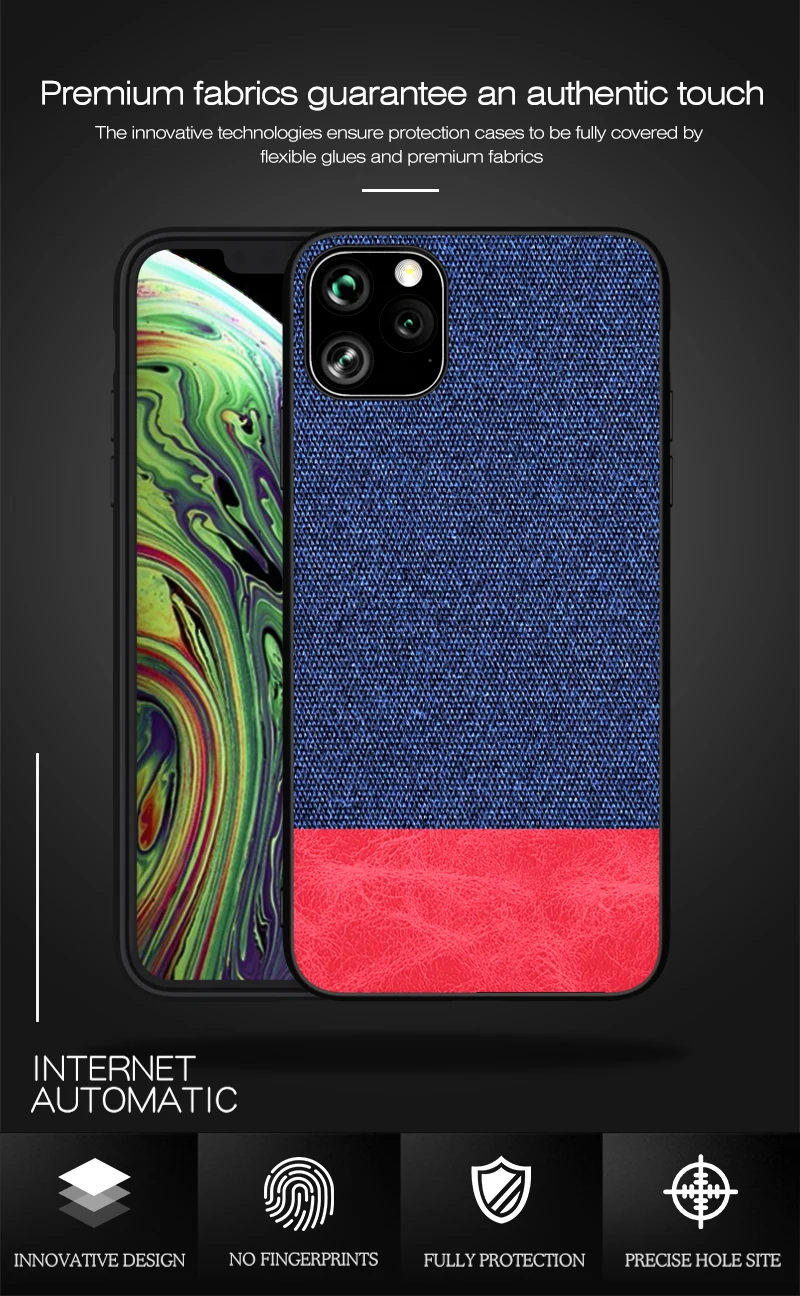 For iphone X XR XS Max 7 8 6 6s Plus Ultra Shockproof Back Cover Cloth Fabric Silicone Soft Edge Protect Case For 11 Pro Max For iphone X XR XS Max 7 8 6 6s Plus Ultra Shockproof Back Cover Cloth Fabric Silicone Soft Edge Protect Case For 11 Pro Max