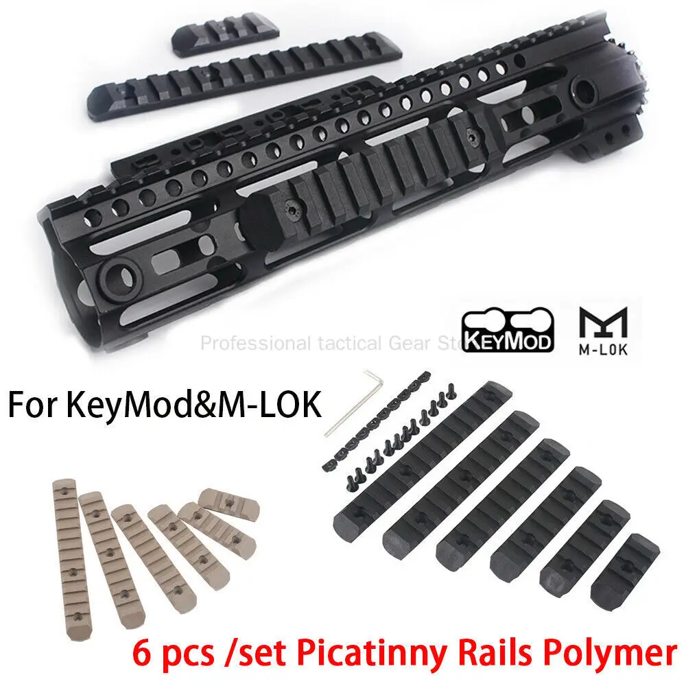 Tactical KeyMod&M-LOK Polymer Rail Set (6 pcs) Picatiny Rails Cover Airsoft Handguard Protection Weapon Light Accessories
Tactical KeyMod&M-LOK Polymer Rail Set (6 pcs) Picatiny Rails Cover Airsoft Handguard Protection Weapon Light Accessories