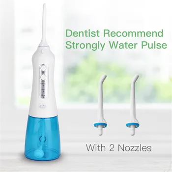 Portable Oral Irrigator 3 Modes Cordless Water Dental Flosser USB Rechargeable 5 Nozzles Water Jet Floss Tooth Pick 300ml 
Portable Oral Irrigator 3 Modes Cordless Water Dental Flosser USB Rechargeable 5 Nozzles Water Jet Floss Tooth Pick 300ml