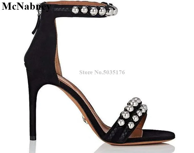 McNabney Women Sandals Summer Rivet Ankle Strap Peep Toe Solid Zipper Fashion Ladies sandals Stiletto Heel New Women's Shoes
McNabney Women Sandals Summer Rivet Ankle Strap Peep Toe Solid Zipper Fashion Ladies sandals Stiletto Heel New Women's Shoes