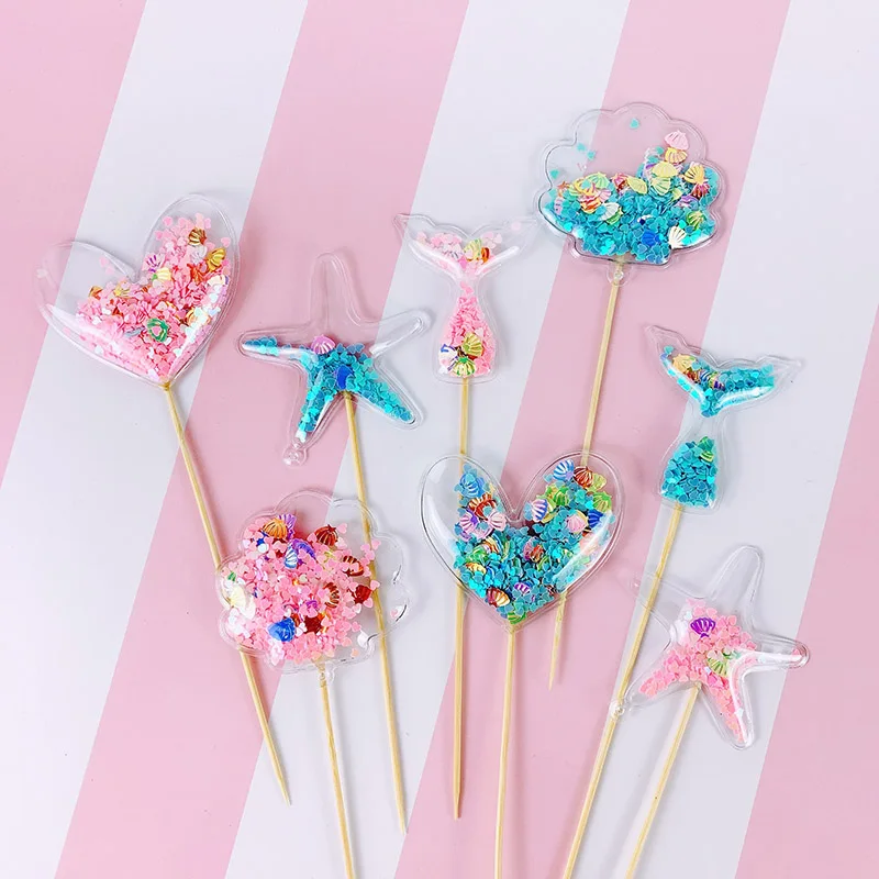 Multicolor Confetti Star Heart Shell Mermaid Cloud Crown Transparent Cake Topper Wedding Kids Birthday Party Cake Decoration
Multicolor Confetti Star Heart Shell Mermaid Cloud Crown Transparent Cake Topper Wedding Kids Birthday Party Cake Decoration