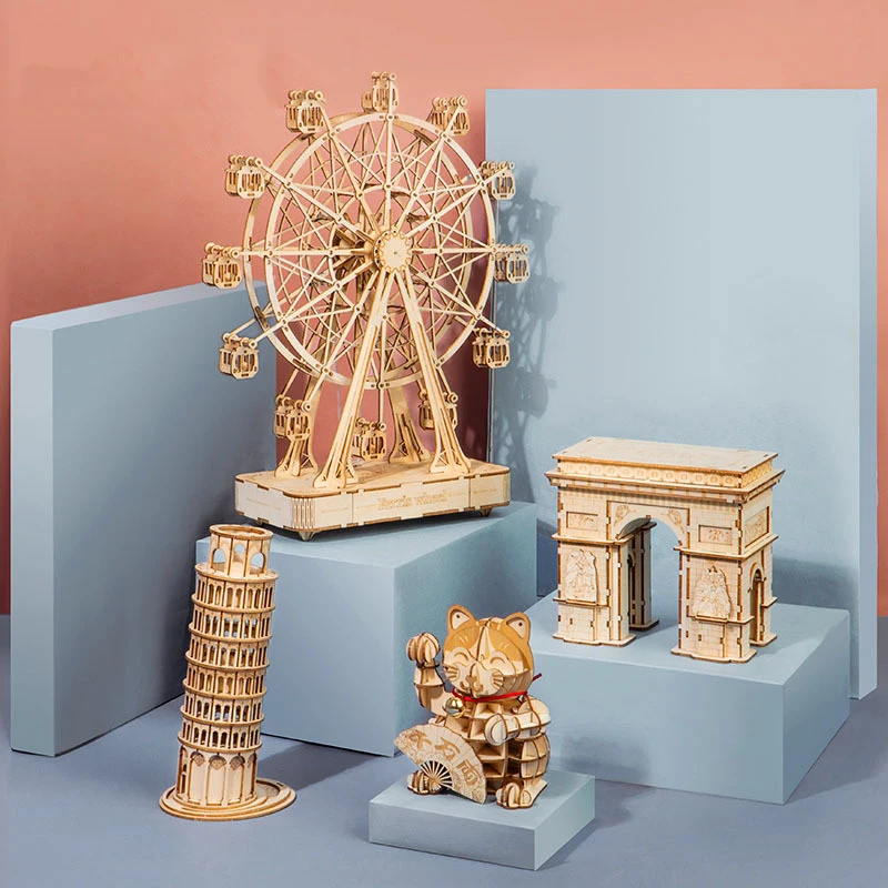 NEW 3D Wooden DIY Puzzle Toys Assembly Model Toys Ferris Wheel and fortune Cat Model Toys for Puzzle Children
NEW 3D Wooden DIY Puzzle Toys Assembly Model Toys Ferris Wheel and fortune Cat Model Toys for Puzzle Children