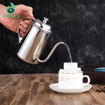 650ml Stainless Steel Pour Over Coffee Pot with Handle 6mm Gooseneck Spout Manual Drip Coffee Maker Teapot Office Home for
650ml Stainless Steel Pour Over Coffee Pot with Handle 6mm Gooseneck Spout Manual Drip Coffee Maker Teapot Office Home for