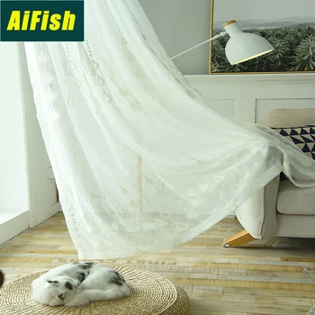 Modern Classic White Embroidered Tulle Curtains Living Room Bedroom Bay Window Custom Window Screen Curtains wp442T4 
Modern Classic White Embroidered Tulle Curtains Living Room Bedroom Bay Window Custom Window Screen Curtains wp442T4