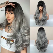 BLONDE UNICORN Long Wavy Synthetic Hair Wigs Ombre Grey for Black White Women Natural Wig Hair with Bangs Heat Resistant Fiber
BLONDE UNICORN Long Wavy Synthetic Hair Wigs Ombre Grey for Black White Women Natural Wig Hair with Bangs Heat Resistant Fiber