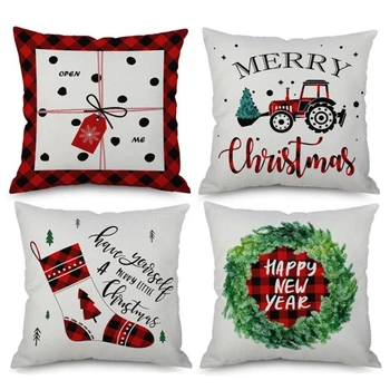 4x Merry Christmas Decorative Pillow Case Cushion Cover Square Pillow Case 18 x 18 Inch
4x Merry Christmas Decorative Pillow Case Cushion Cover Square Pillow Case 18 x 18 Inch