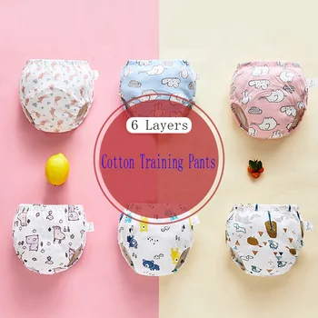 6Layer Waterproof Reusable Baby Cotton Training Pants Infant Shorts Underwear Cloth Diaper Nappies Child Panties Nappy Changing
6Layer Waterproof Reusable Baby Cotton Training Pants Infant Shorts Underwear Cloth Diaper Nappies Child Panties Nappy Changing