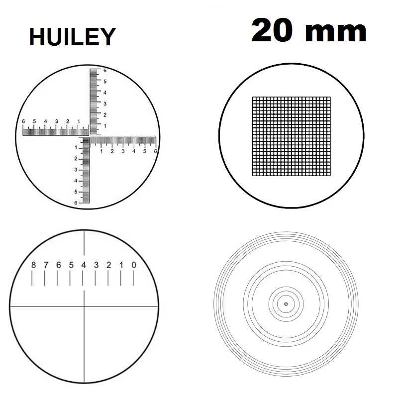 Optical Microscope Micrometer Diameter 20mm Eyepiece Ocular Calibration X Y Cross Ruler Grid Concentric Circles Reticle Scale
Optical Microscope Micrometer Diameter 20mm Eyepiece Ocular Calibration X Y Cross Ruler Grid Concentric Circles Reticle Scale