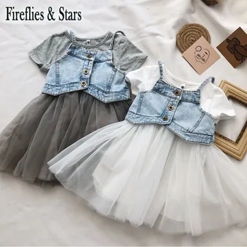 Summer girls tutu dress baby dress kids fashion streetwear Children vestidos denim vest strap snap mesh patch 4 to 14 yrs
Summer girls tutu dress baby dress kids fashion streetwear Children vestidos denim vest strap snap mesh patch 4 to 14 yrs
