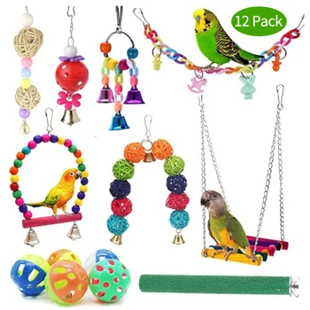 12pcs/set Combination Parrot Toys Bird Articles Parrot Bite Toys Parakeet Interesting Swing Ball Bell Standing BirdTraining Toys
12pcs/set Combination Parrot Toys Bird Articles Parrot Bite Toys Parakeet Interesting Swing Ball Bell Standing BirdTraining Toys