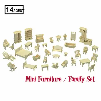 185 Pcs Simulation Miniature Wooden Furniture 3D Puzzle Toy Dolls Kids Baby Room Play Toy DollHouse Wood Furniture Set For Dolls 
185 Pcs Simulation Miniature Wooden Furniture 3D Puzzle Toy Dolls Kids Baby Room Play Toy DollHouse Wood Furniture Set For Dolls