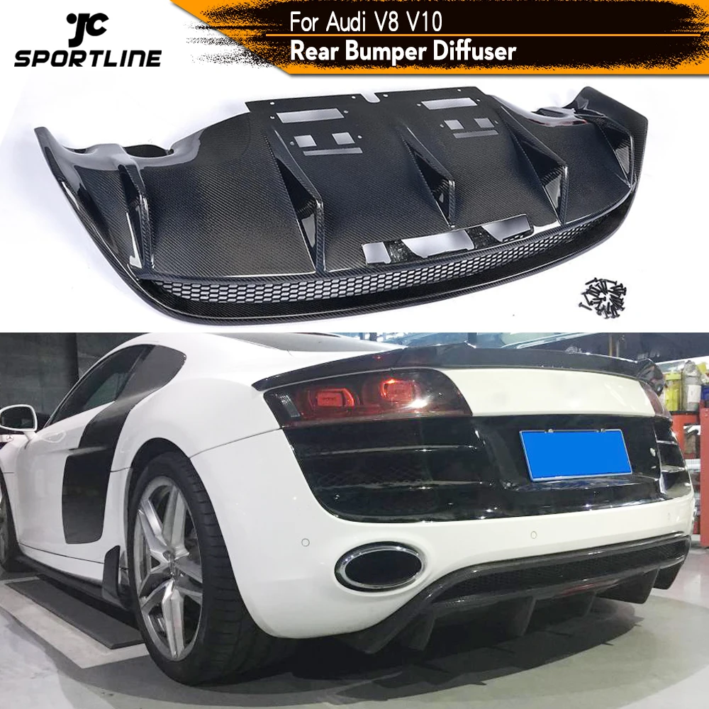 Glossy Matte Carbon Fiber / FRP Rear Diffuser Bumper Lip Spoiler for Audi R8 V8 V10 Coupe Convertible 2-Door 2010 - 2015
Glossy Matte Carbon Fiber / FRP Rear Diffuser Bumper Lip Spoiler for Audi R8 V8 V10 Coupe Convertible 2-Door 2010 - 2015