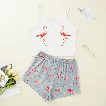 Cotton Flamingo Pajamas for Woman Home Suit Sexy Pijamas Women Pyjama Femme Sleepwear Dropshipping 2020 Lounge Wear
Cotton Flamingo Pajamas for Woman Home Suit Sexy Pijamas Women Pyjama Femme Sleepwear Dropshipping 2020 Lounge Wear