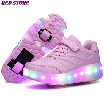2020 LED Light Sneakers with Double TWO Wheel Boy Girl Roller Skate Casual Shoe Boy Lover Girl Zapatillas Zapatos Con Ruedas
2020 LED Light Sneakers with Double TWO Wheel Boy Girl Roller Skate Casual Shoe Boy Lover Girl Zapatillas Zapatos Con Ruedas