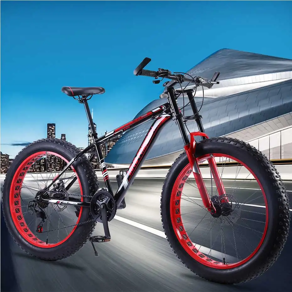 Cheap Love freedom mountain bike bicycle 26 inch 7/21/24/27 shifting one wheel snow bicycle 17.5 inch aluminum bike 2