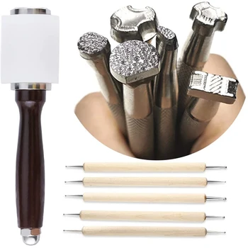 LMDZ Leather Carving Set, Leather Kit with Leather Carving Hammer, Stamp Punch Set and Tracing Pen, Leather Carving Working
LMDZ Leather Carving Set, Leather Kit with Leather Carving Hammer, Stamp Punch Set and Tracing Pen, Leather Carving Working